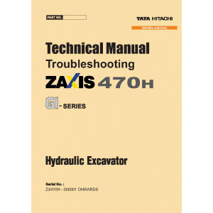 Hitachi Zaxis 470H-GI Crawler Excavator set of Service Manuals