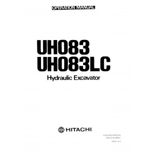 Hitachi UH083 and UH083LC Crawler Excavator set of Service Manuals