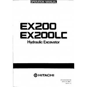 Hitachi EX200 and EX200LC Crawler Excavator set of Service Manuals