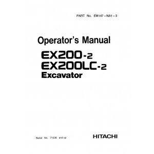 Hitachi EX200-2 and EX200LC-2 Crawler Excavator set of Service Manuals