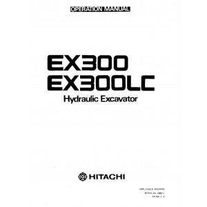 Hitachi EX300 Crawler Excavator set of Service Manuals