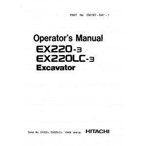 Hitachi EX220-3 and EX220LC-3 Crawler Excavator set of Service Manuals