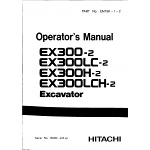 Hitachi EX300-2, EX300LC-2, EX300H-2 and EX300LCH-2 Crawler Excavator set of Service Manuals