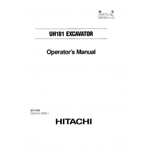 Hitachi UH181 Crawler Excavator set of Service Manuals