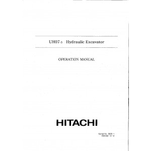 Hitachi UH07-3 Crawler Excavator set of Service Manuals