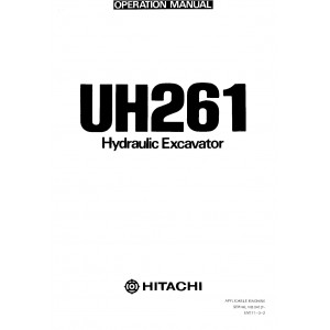 Hitachi UH261 Crawler Excavator set of Service Manuals