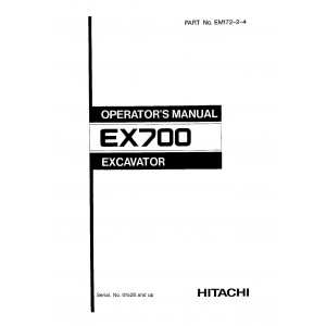 Hitachi EX700 Crawler Excavator set of Service Manuals