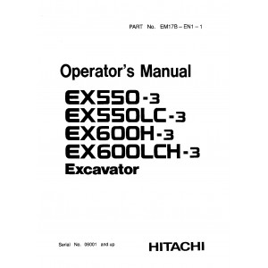 Hitachi EX550-3 and EX550-3C Crawler Excavator set of Service Manuals