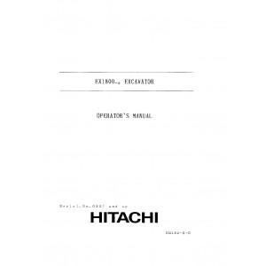 Hitachi EX1800-2 Hydraulic Excavator set of Service Manuals