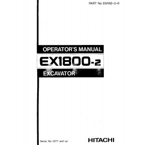 Hitachi EX1800-2 Hydraulic Excavator set of Service Manuals