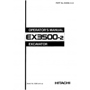 Hitachi EX3500-2 Hydraulic Excavator set of Service Manuals