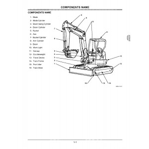 Hitachi EX27U, EX35U, EX40U and EX50U Compact Excavator set of Service Manuals