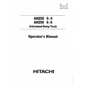 Hitachi AH170, AH200 and AH250 Articulated Dump Truck set of Service Manuals