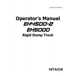 Hitachi EH4500-2 Rigid Dump Truck set of Service Manuals