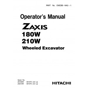 Hitachi Zaxis 180W Wheel Excavator set of Service Manuals