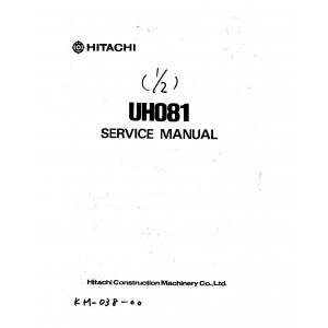 Hitachi UH081 Crawler Excavator set of Service Manuals