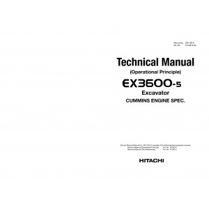 Hitachi EX3600-5 Crawler Excavator set of Service Manuals