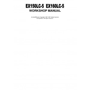 Hitachi EX160LC-5 Crawler Excavator set of Service Manuals